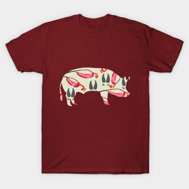 Pig Orchid T-Shirt by yasminrose